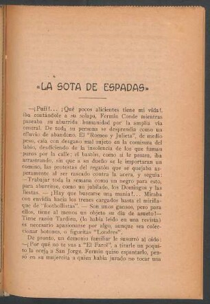 "La sota de espadas"