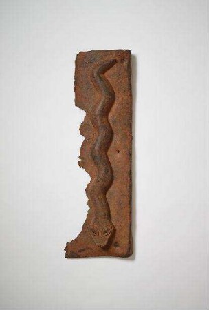 Bronzeplatte: Python (mit Zierkartuschen)