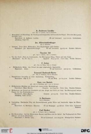 [Ölgemälde moderner Meister] (Nr. 1-284)