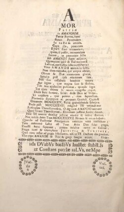 Amor patriæ in amandum patriæ patrem, hane statuit Pyramidem sui testem amoris.