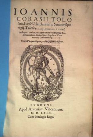 In aliquot titulos & legum capita tomi primi pandectarum iur. civ. ... commentarii