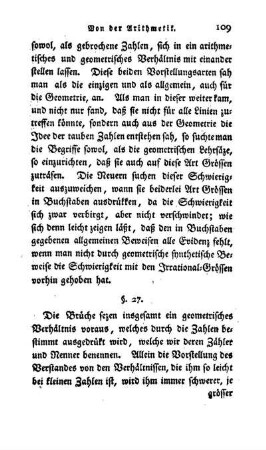 § 27. Von den Decimalbrüchen