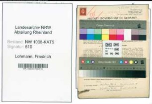 Entnazifizierung Friedrich Lohmann , geb. 16.09.1906 (Kaufm.Angestellter)