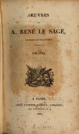 Oeuvres : ornées de gravures, 11. Théâtre. - 511 S. : 1 Ill.