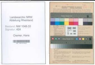 Entnazifizierung Hans Cremer , geb. 12.07.1901 (Lehrer)