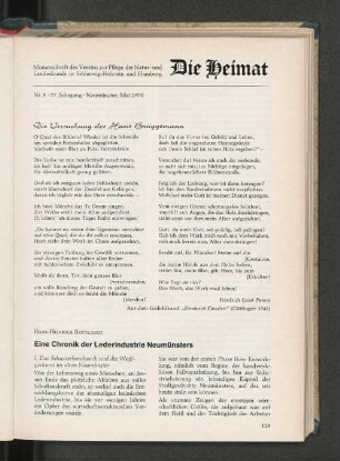 Nr. 5, 77. Jahrgang, Neumünster, Mai 1970