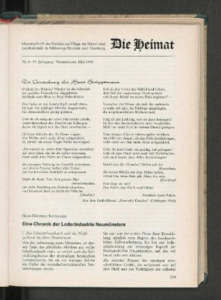 Nr. 5, 77. Jahrgang, Neumünster, Mai 1970