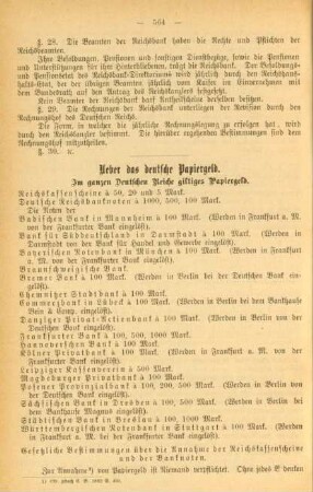 XVIII. Ueber das deutsche Papiergeld