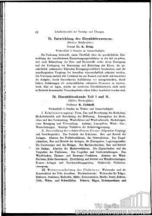 76. Eisenhüttenkunde Teil I und II