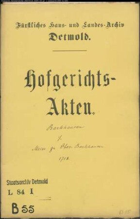 Barkhausen, Kasimir in Lemgo gegen Meier zu Ober-Barkhausen