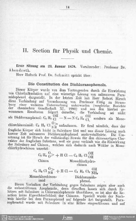 Die Constitution des Dichlorazophenols