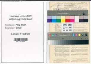 Entnazifizierung Friedrich Lenski , geb. 24.11.1921 (Kaufmaennischer Angestellter)