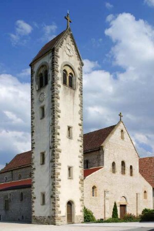 Frankreich. Alsace. Haut Rhin. Feldbach. Eglise Saint Jaques. Mit neoromanischem Glockenturm