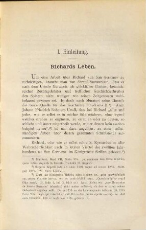 Richard von San Germano und die ältere Redaktion seiner Chronik
