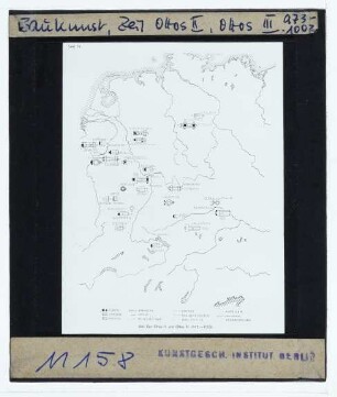 Karte (historisch-thematisch) : ottonische Architektur (Otto II., Otto III.)