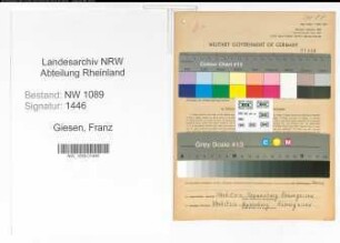 Entnazifizierung Franz Giesen , geb. 01.08.1894 (Unterbrandmeister)