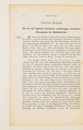 Zweites Kapitel. Die von der täglichen Umdrehung unabhängigen scheinbaren Bewegungen der Himmelskörper
