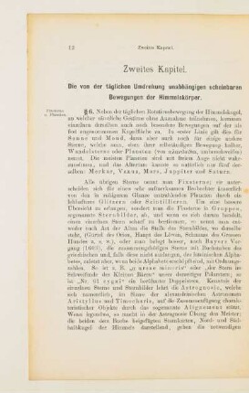 Zweites Kapitel. Die von der täglichen Umdrehung unabhängigen scheinbaren Bewegungen der Himmelskörper