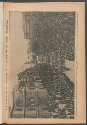 Las manifestaciones populares en la transmisión del mando presidencial - [Fotografía]
