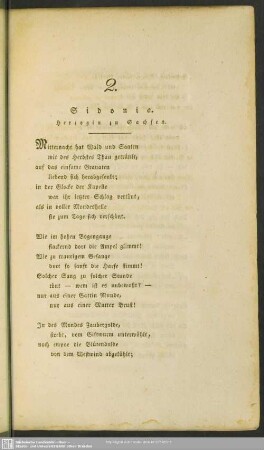 2. Sidonia. Herzogin zu Sachsen