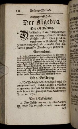 Anfangs-Gründe der Algebra.