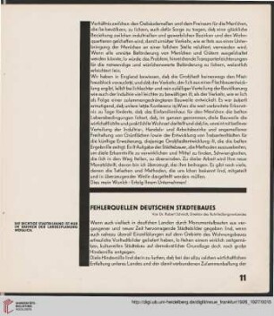 1: Fehlerquellen deutschen Städtebaues