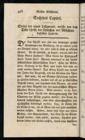 496-539, Sechstes Capitel