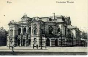 Ansicht des Russischen Theaters in der lettischen Stadt Riga