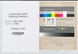 Entnazifizierung Josef Geraldy, geb. 23.07.1896 (Verw.Inspektor)