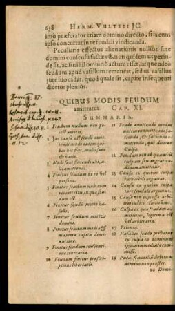 Quibus Modis Feudum amittatur. Cap. XI.