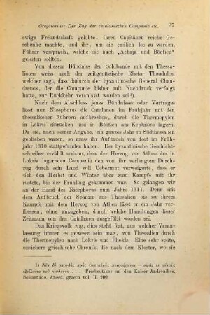 Der Zug der catalanischen Companie nach Böotien, und die Schlacht am Kephissos