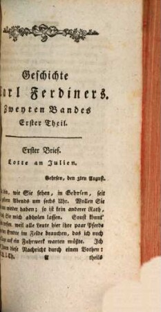 Geschichte Carl Ferdiners, 2,1