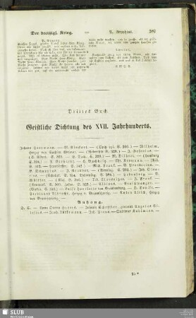 Drittes Buch. Geistliche Dichtung des XVII. Jahrhunderts