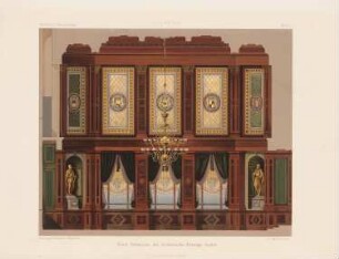 Provisorisches Reichstagsgebäude, Berlin: Innenansichten Wanddekoration im Sitzungssaal (aus: Architektonisches Skizzenbuch, H. 118/1, 1873)