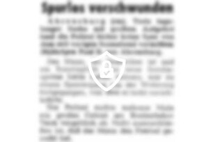 Spurlos verschwunden
