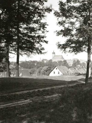 Marienberg. Reitzenhainer Zeuggraben gegen Pfarrkirche St. Marien