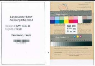 Entnazifizierung Franz Brockamp , geb. 30.08.1900 (Friseur)