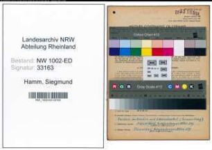 Entnazifizierung Siegmund Hamm, geb. 19.03.1889 (Studienrat)