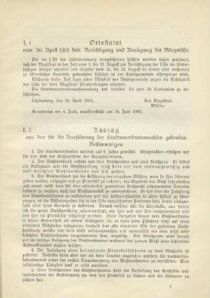 A. Angelegenheiten der Stadtverordneten