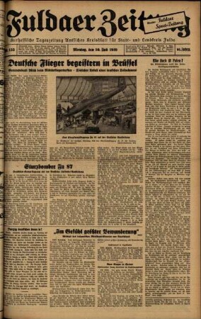 Ausgabe vom Montag, den 10. Juli 1939.