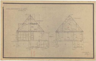 Döllgast, Hans; München - Trudering, Forellenstraße; Schulhausneubau, Kindergarten, Hort - Schnitte
