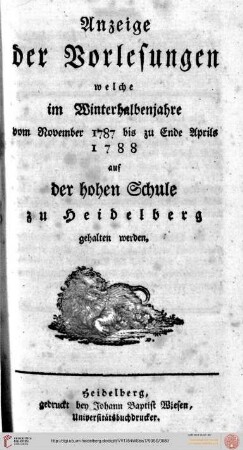 Wintersemester 1787/1788