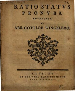 Ratio Statvs Pronvba Advmbrata