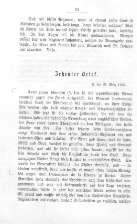 Zehenter Brief