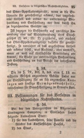III. Bestimmungen für das Verfahren in bürgerlichen Rechtsstreiten.