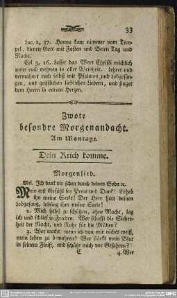 Zwote besondre Morgenandacht