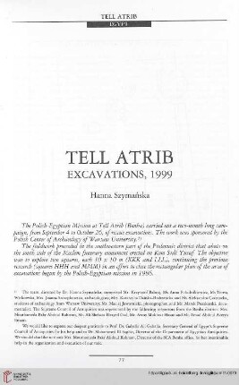 11: Tell Atrib : excavations, 1999