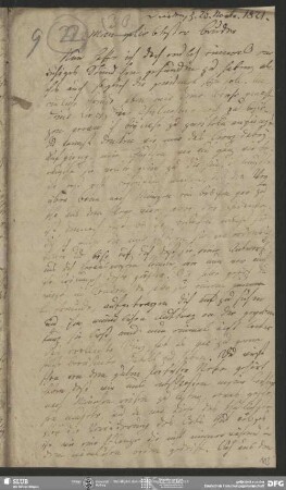 Eigenh. Brief von Charlotte Ernst an August Wilhelm von Schlegel, Dresden, 26.11.1821