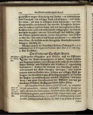 Der Sieben und Dreissigste Articul