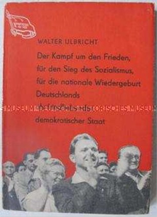 Broschüre mit dem Referat von Walter Ulbricht auf dem V. Parteitag der SED